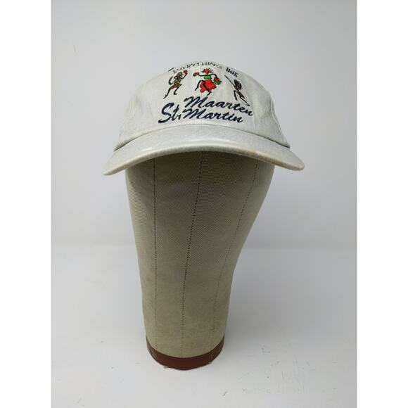 St Maarten Martin Tourist Strapback Hat Embroidered Spell Out Dancing SEE DESC - Picture 2 of 11